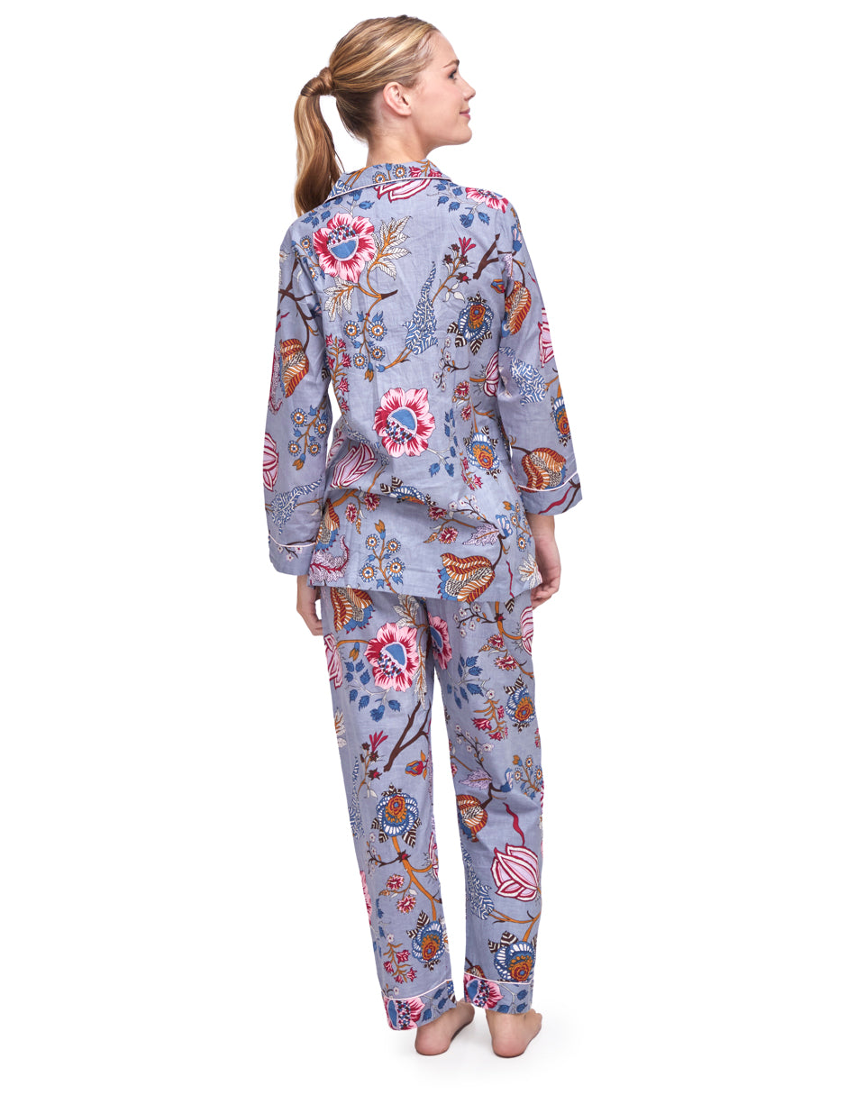 PIJAMA ASTER  GREY 2PZ 100% COTTON Mónica Watanabe