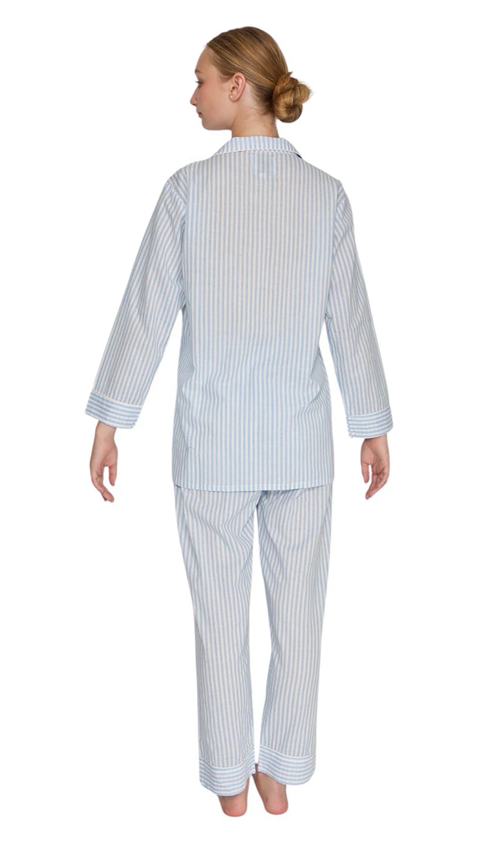 PIJAMA CLASSIC BABY  BLUE STRIPE LONG SLEVE Mónica Watanabe