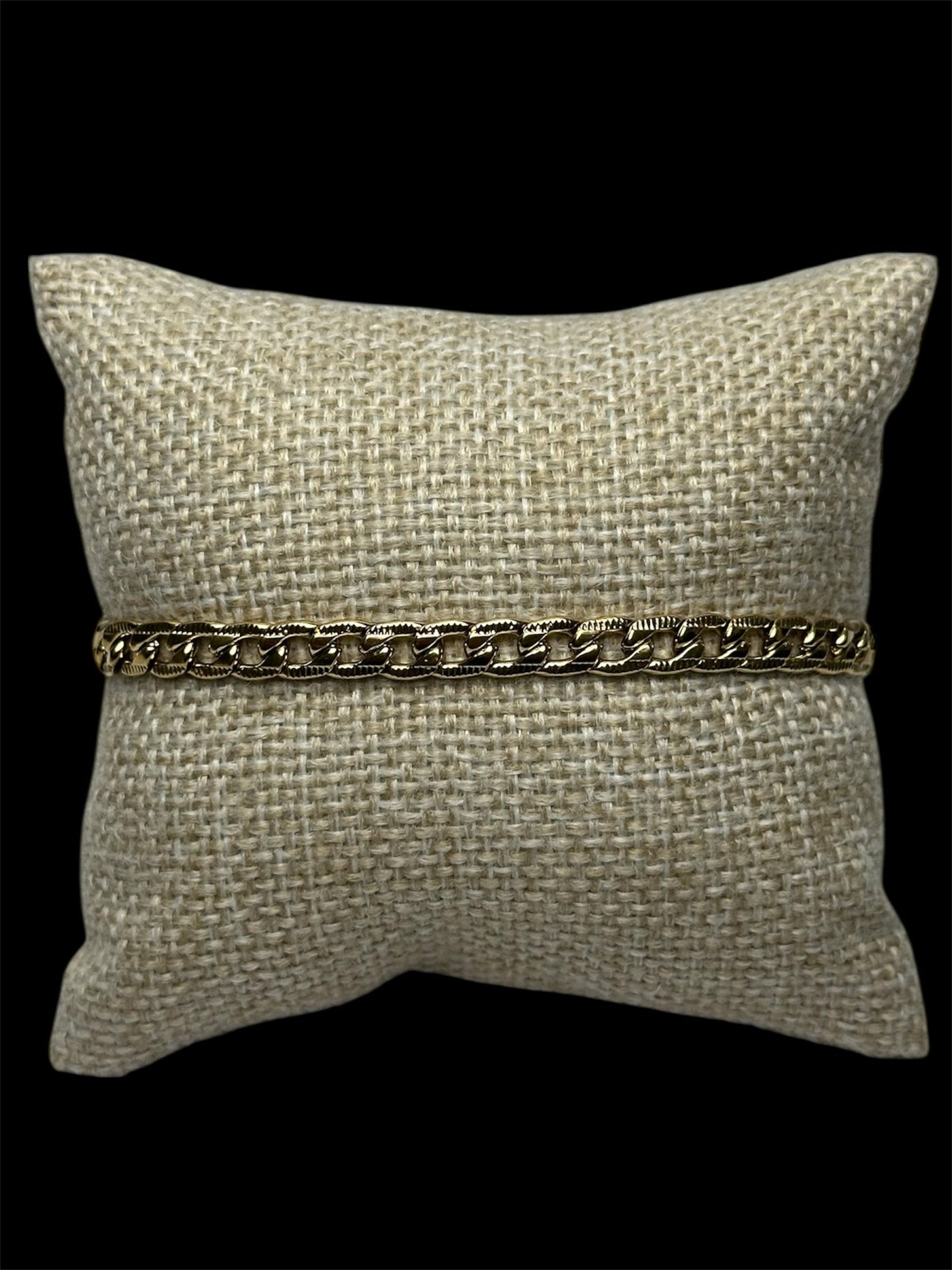 Set Cubano Plano 5 mm Acero Inoxidable All In Men Joyeria