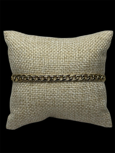 Set Cubano Plano 5 mm Acero Inoxidable All In Men Joyeria