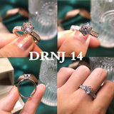 Eight Heart Eight Arrow Zircon Imitation Moissanite Ring for Women and Men's Six Claw Wedding Ring