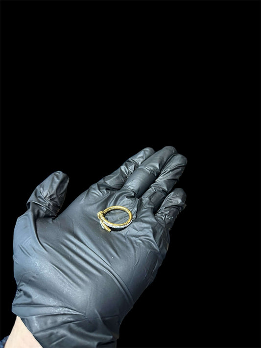 Anillo Crtr Tornillo Zirconias Dorado All In Men Joyeria