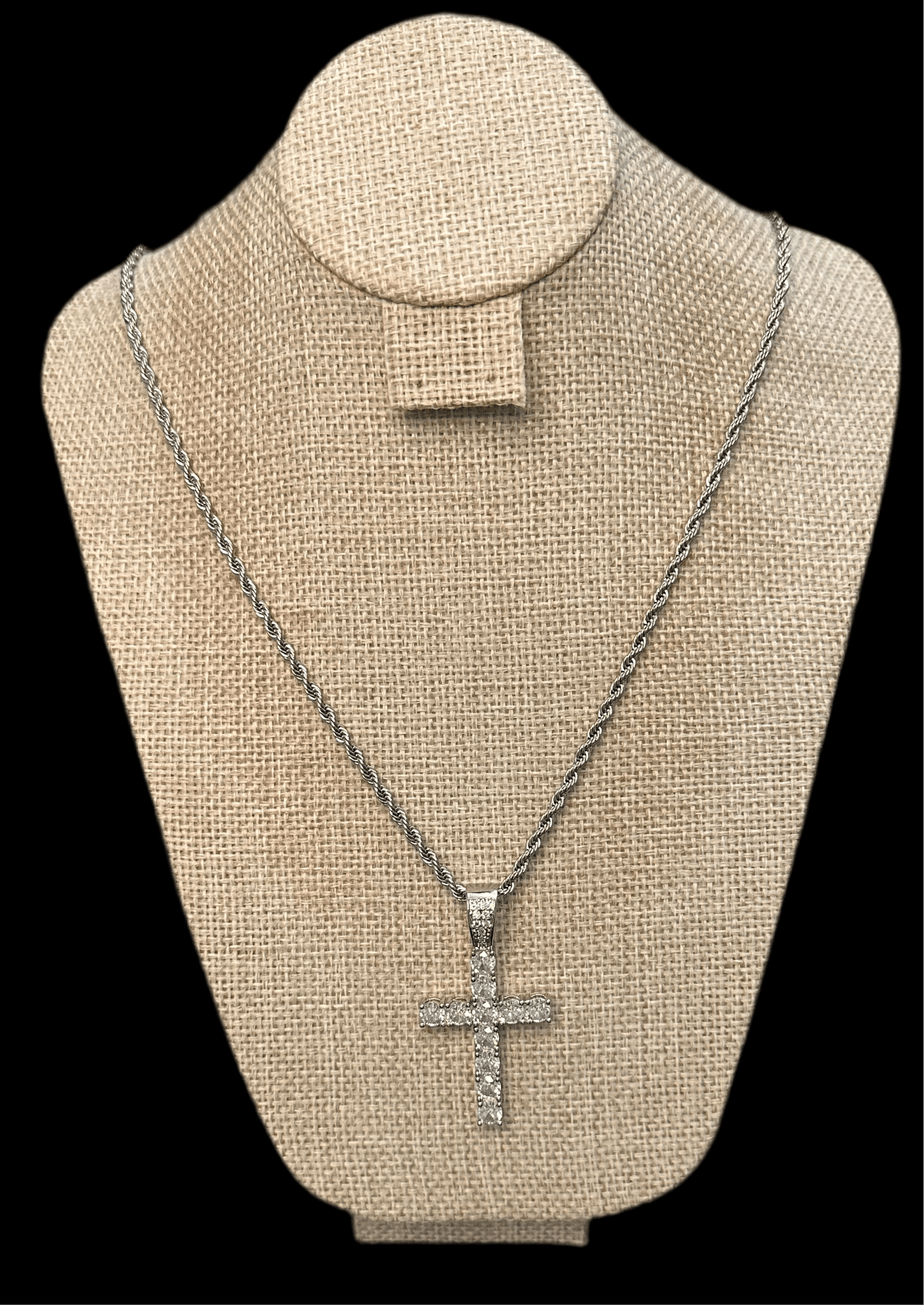 Cadena con Dije Cruz Zirconias 4 cm All In Men Joyeria