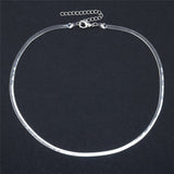 Simple Luxury Snake Choker Necklace Women Fashion Jewelry  Gold Silver Chocker Flat Necklaces cadenas mujer