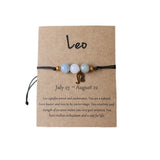 Natural stone beaded tiger eye picture stone bracelet zodiac bracelet