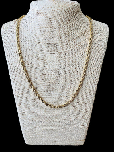 Cadena Torzal Dorada Acero Inoxidable All In Men Joyeria