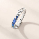 Couples Ring Meteor Shower Friendship Ring Men And Women Ring Simple Live Mouth Adjustable Bracelet