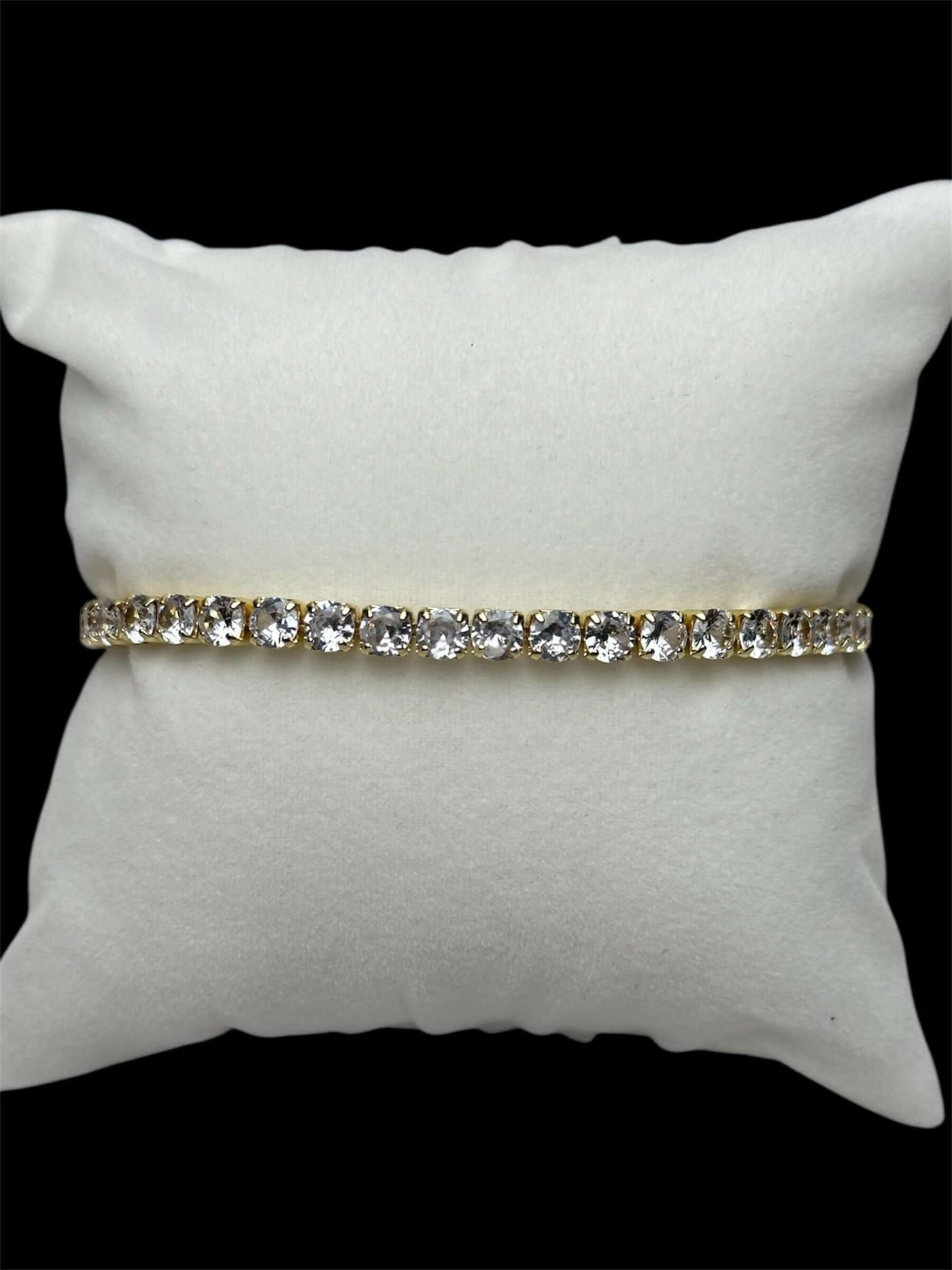 Pulsera Tenis 3 mm Dorada All In Men Joyeria