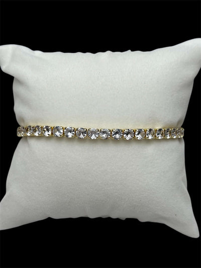 Pulsera Tenis 3 mm Dorada All In Men Joyeria