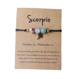 Natural stone beaded tiger eye picture stone bracelet zodiac bracelet