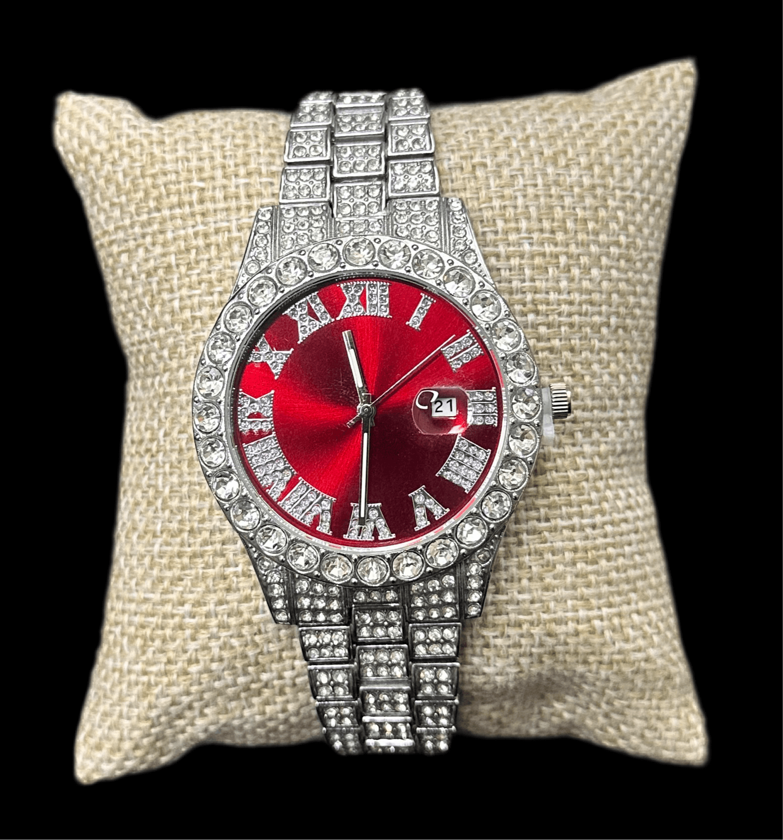 Reloj Plata Zirconias Fondo Colores All In Men Joyeria
