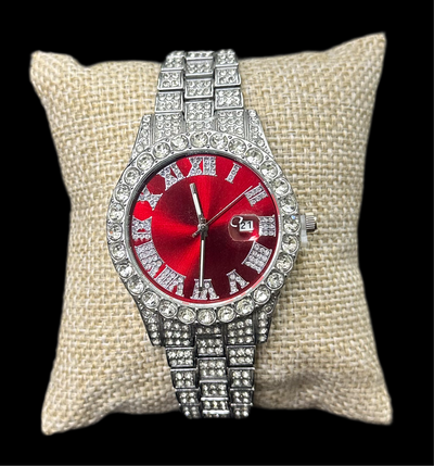 Reloj Plata Zirconias Fondo Colores All In Men Joyeria
