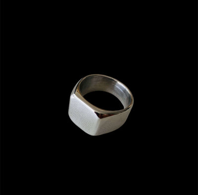 Anillo Cuadrado Acero Inoxidable All In Men Joyeria