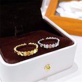 Korean Jewelry Honeycomb Ring Female Niche High-End Simple Light Luxury Ring Korean Version Of The Jewelry
