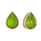 Micro inlaid water droplet zircon earrings for women plated with 18k gold