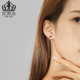 EIFFIE Fashion Sterling Silver Lucky Koi Earrings Platinum Plated Simple Earrings S925 Temperament New Year Earrings