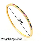 Fine edged copper inlaid colored zircon bracelet for women's bracelet