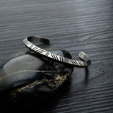 Retro Diamond Face Titanium Steel Bracelet Men's Bracelet Student All-Match Trendy Net Red Cold Style Open Bracelet