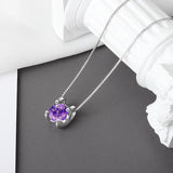 Bulletproof Surrounding SUGA Min Yuqi Same Necklace Purple Rhinestone Temperament Simple Sweater Chain Clavicle Box Chain