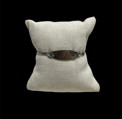 Pulsera Plata Con Placa Para Niño All In Men Joyeria