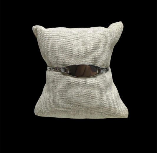 Pulsera Plata Con Placa Para Niño All In Men Joyeria