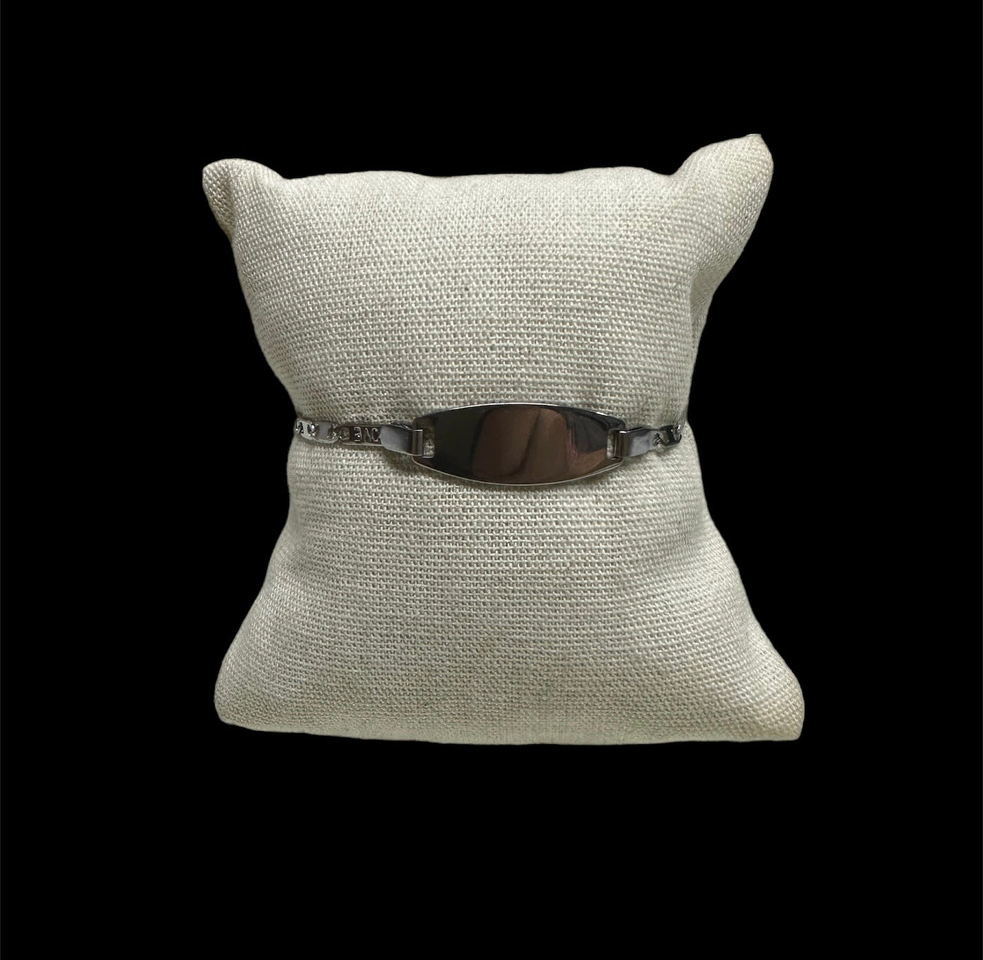 Pulsera Plata Con Placa Para Niño All In Men Joyeria