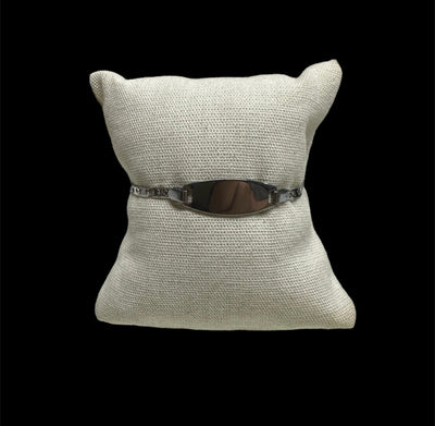 Pulsera Plata Con Placa Para Niño All In Men Joyeria