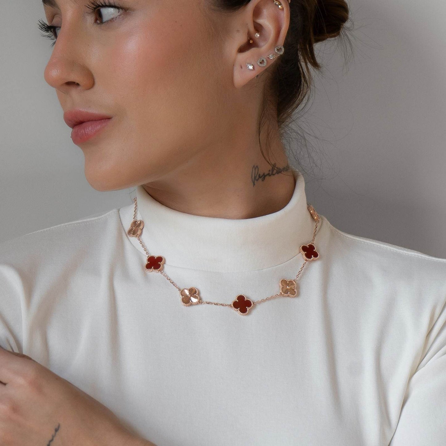 Collar Alhambra 10/20 Motif Red