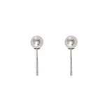 925 sterling silver pearl earrings with ear bone studs