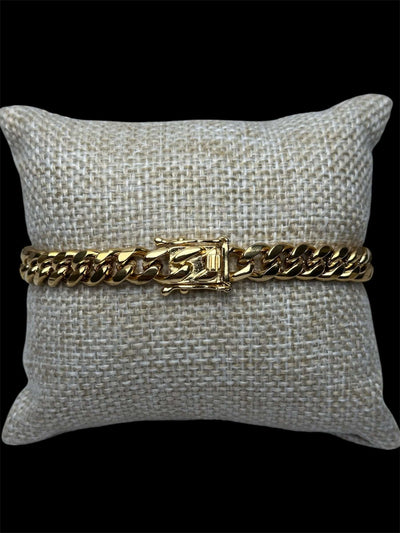 Pulsera Dorada Broche de Caja Dorada 7 mm All In Men Joyeria