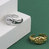 Foxanry Ins Fashion 925 Stamp Finger Rings for Women Couples France Gold Plated Elegant Wedding Bride Jewelry Gifts