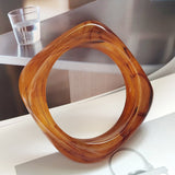 European and American style large marble pattern exaggerated acrylic bracelet
