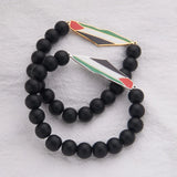 Drip glue stainless steel Palestinian flag map black bracelet bracelet