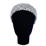 White Pearl Bride Headwear Handmade Beaded Hair Hoops, Hair Clips, Hair Accessories