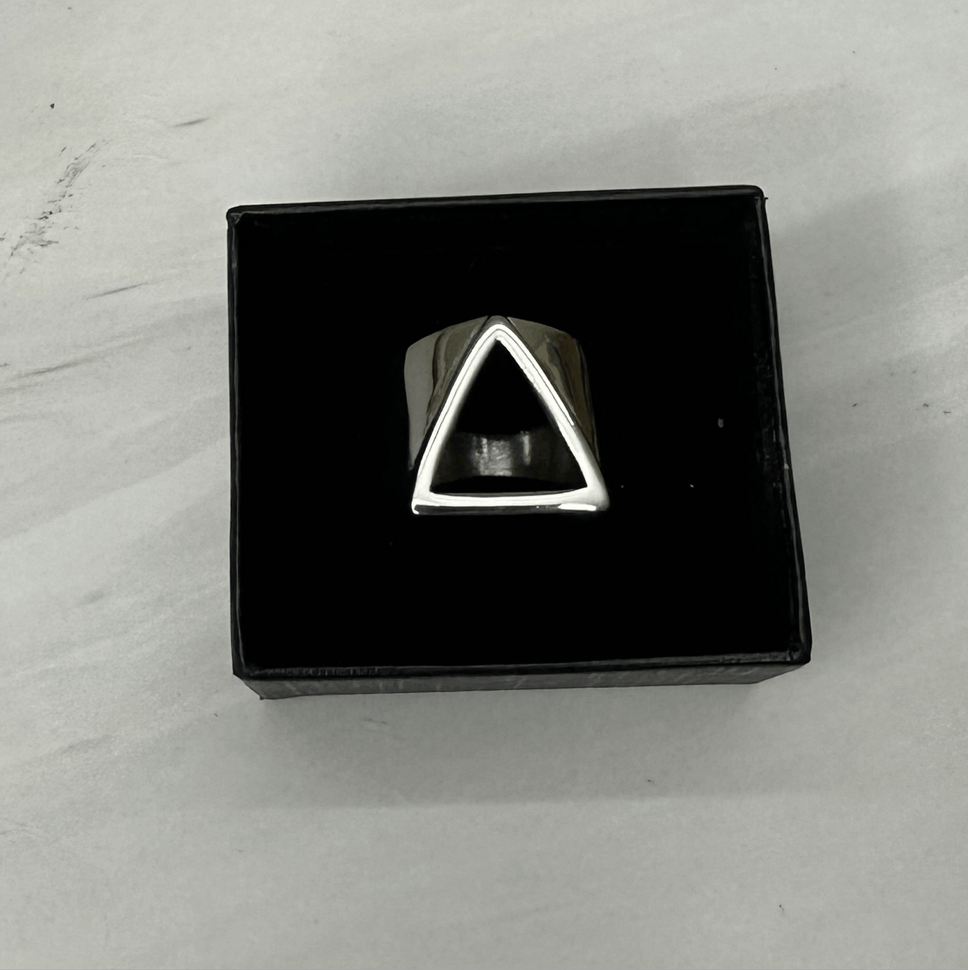 Anillo Triangulo Plata All In Men Joyeria