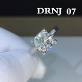 Eight Heart Eight Arrow Zircon Imitation Moissanite Ring for Women and Men's Six Claw Wedding Ring