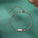 Stainless steel drip oil Israel and Palestine map pendant double-layer round bead bracelet