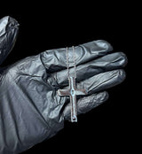 Cadena Cruz Plata Letras All In Men Joyeria