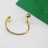 Europe Fashion Designer Brand Gold Silver Smooth Water Drop Bracelet Luxury Jewelry Women Party Trend