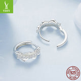 Silver Charm Original Romantic Lace Lace Ear Buckle Earrings Gentle Girl Heart s925 Pure Silver Earrings Earrings Earrings