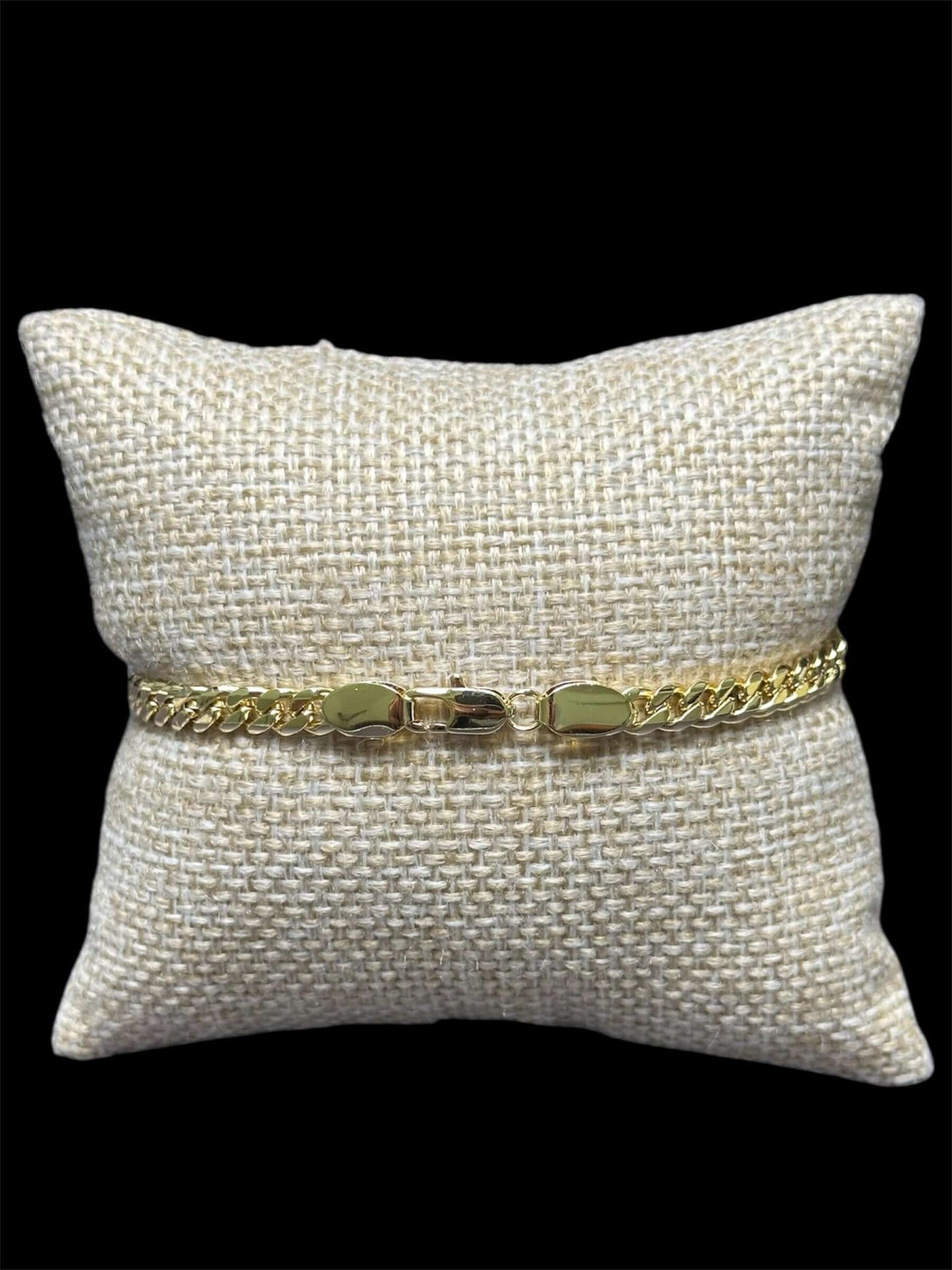 Pulsera Cubana Oro Laminado 4.5 mm All In Men Joyeria