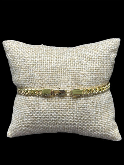 Pulsera Cubana Oro Laminado 4.5 mm All In Men Joyeria