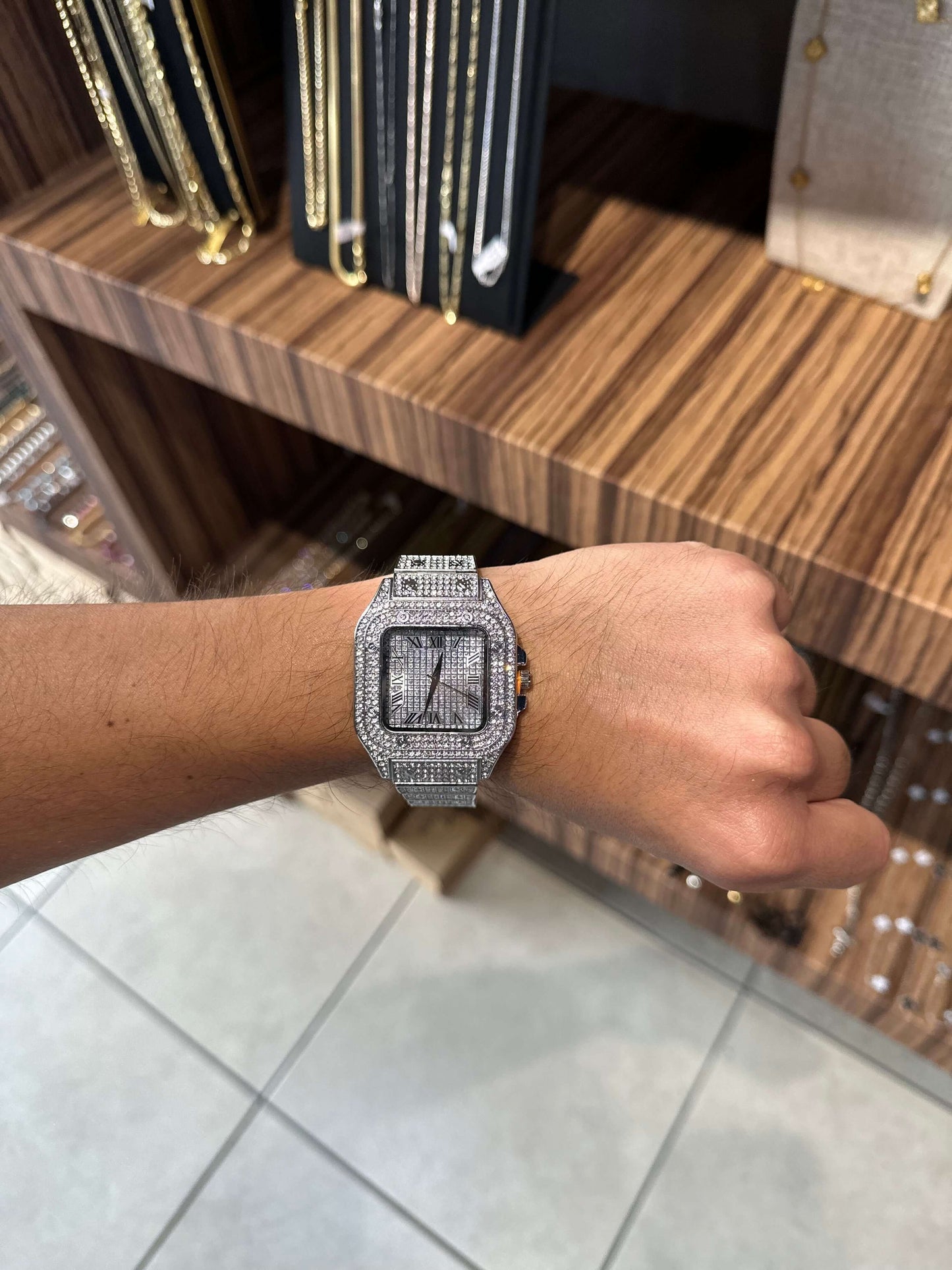 Reloj Crtr Full Iced Plata All In Men Joyeria