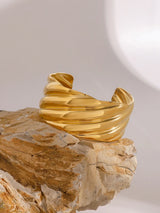 18K Gold-Plated Stainless Steel Open Ring