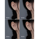 925 sterling silver pearl earrings with ear bone studs