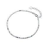 S925 sterling silver irregular broken silver simple bracelet