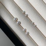 925 sterling silver pearl earrings with ear bone studs