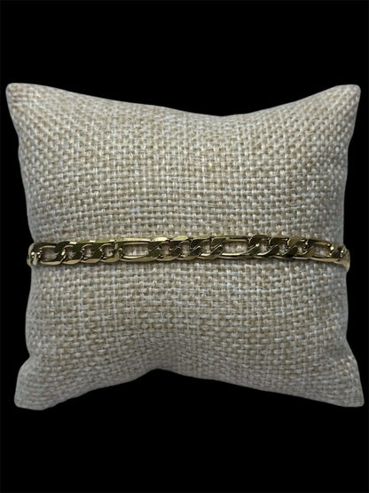 Set Dorado Tipo Crtr Plano 5 mm All In Men Joyeria