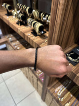 Pulsera Negra Cuero All In Men Joyeria