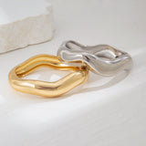 Fashionable metal irregular spring bracelet, light luxury wave Bracelet set